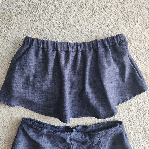 Like New Blue Blush Brand Navy Crop Size S + Pant Size M Set - Picture 3 of 12